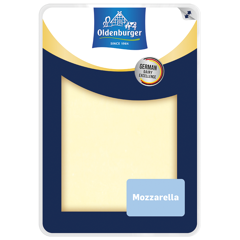 Oldenburger Mozzarella 40% fat i.d.m., slices, 200g