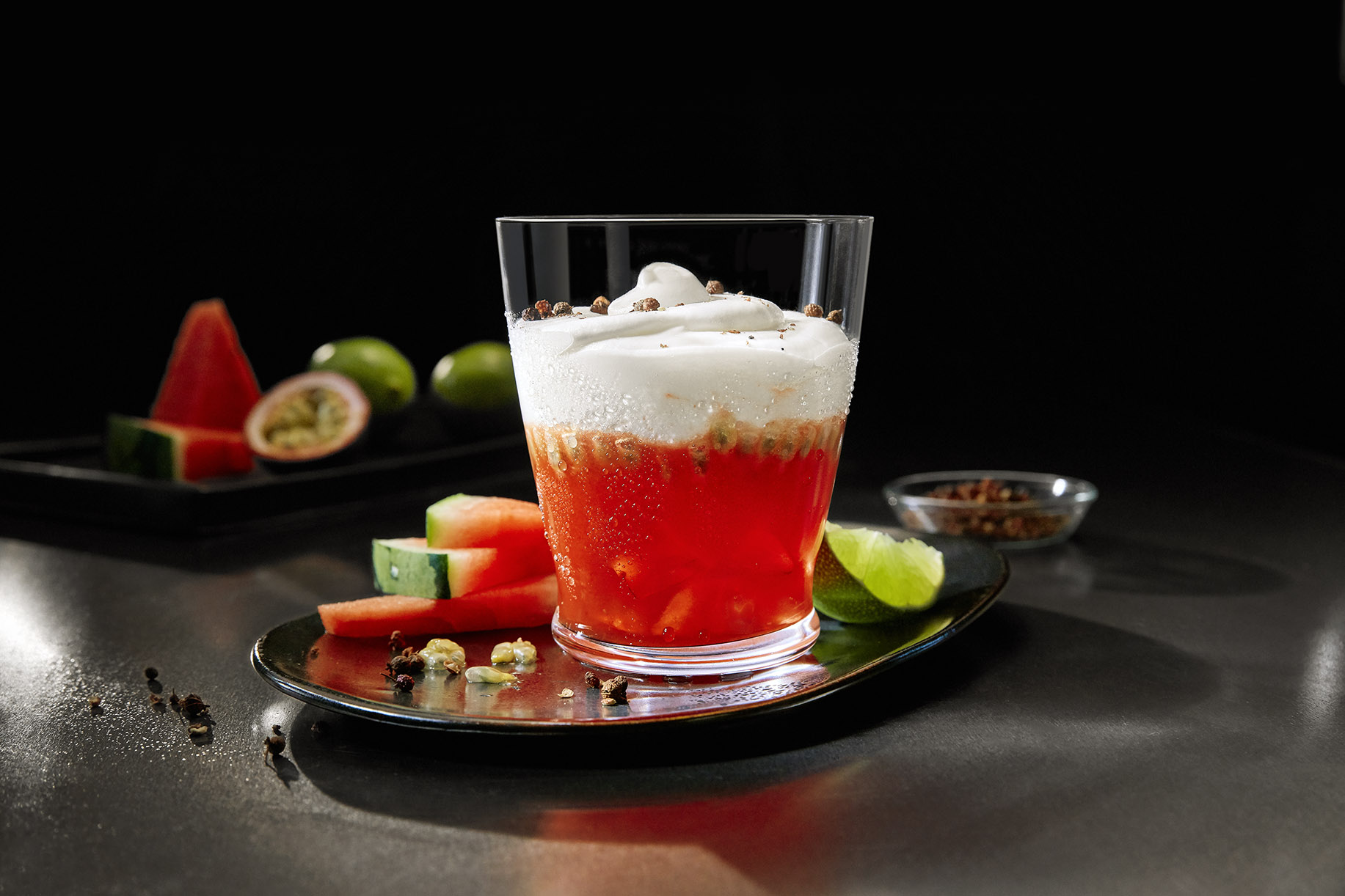 Watermelon Cream Tea with Sour Cream